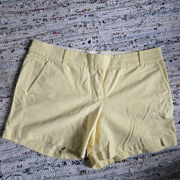 Vintage J. Crew. Yellow Chino Broken-in Cotton Shorts 5" Inseam - Picture 1 of 6